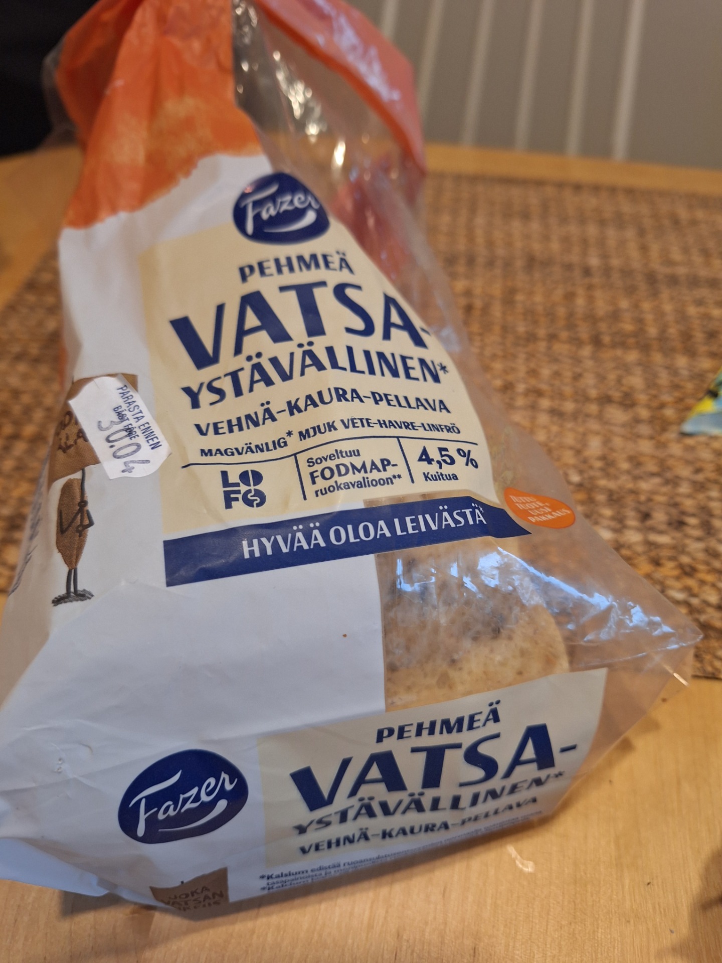 Tää oli muuten hyvä leipä. Tykkäsin.